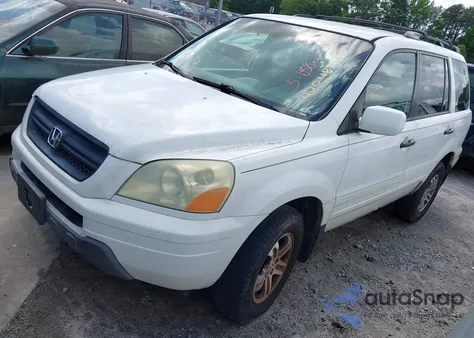 2004 Honda Pilot Ex-L from USA, damaged, VIN 2HKYF18564H500485